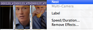 Right Click and choose Nest