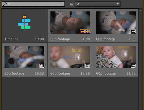 Premiere Pro close motion clips selected