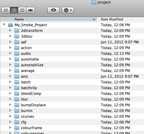 Smoke Project Sub Folders
