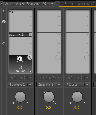 Submix ti apply effect to multiple tracks
