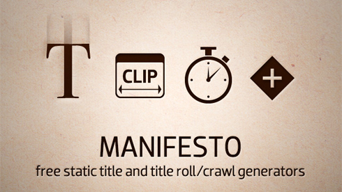 Manifesto Text Generator Video Editing