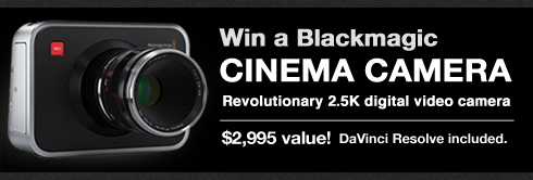 Blackmagic Cinema Camera Giveaway