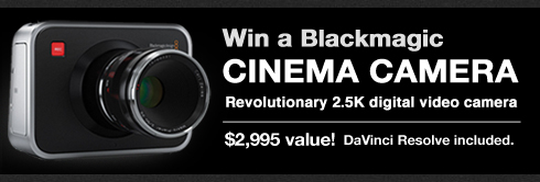 Blackmagic Cinema Camera Giveaway Blackmagic Cinema Camera Giveaway