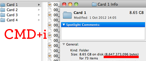 How to show the file size of a folder