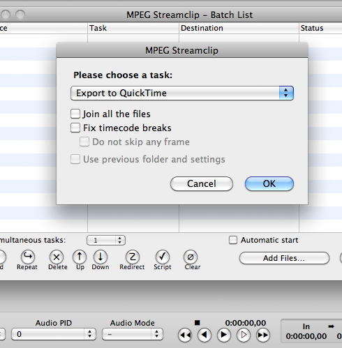 how to transcode footage with Mpeg Steamclip