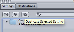 duplicate settings in compressor