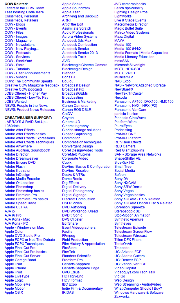 Video Editing Forum Creative Cow