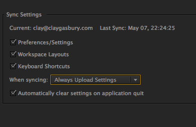 Sync Settings