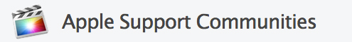 FCPX Support Forum