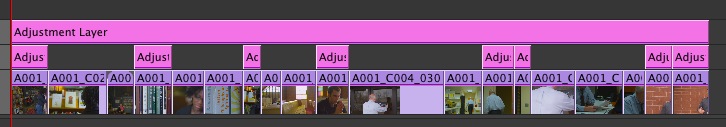 Using adjustment layers for color grading in Premiere