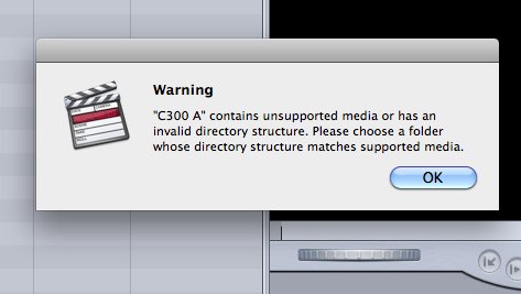 FCP7 Error with C300 Footage