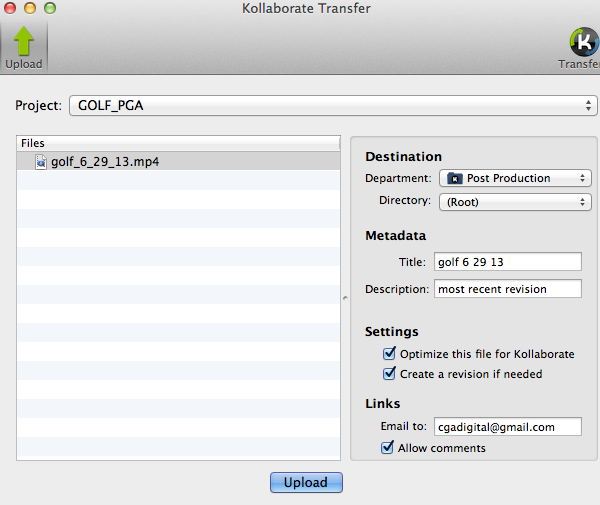 Kollaborate Transfer