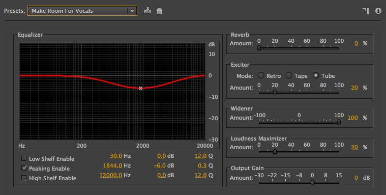 Mastering Preset - Make room for Vocals