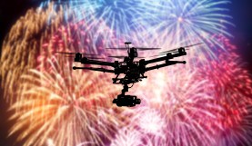 Drone in Fireworks Show