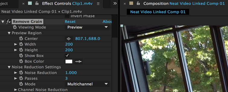 Clean up Noisy Video in Premiere Pro, Step 3.