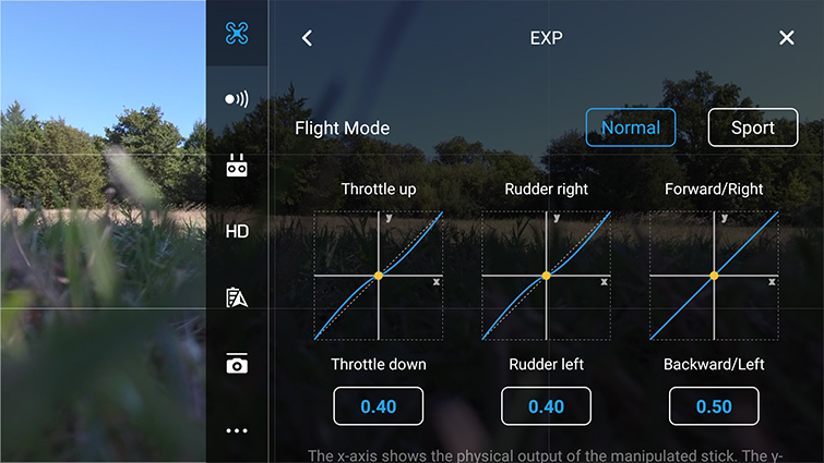 Traditional Camera Moves Made Easy with DJI Drones - EXP Settings Throttle