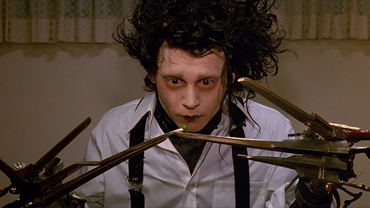 Scene from the movie Edward Scissorhands