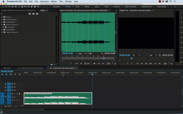 How to Perfectly Time Your Music in Premiere Pro: Extend Your Music Track