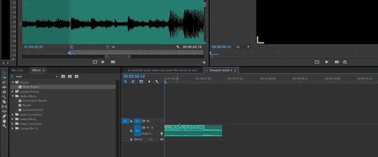 Video Editing Quick Tip: How to End a Track With Reverb - Extend the Clip