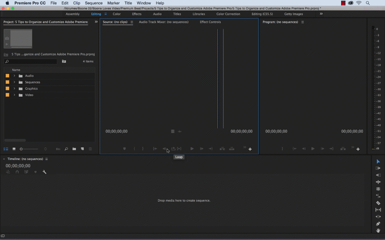 5 Tips to Organize and Customize Premiere Pro: Customize Source Monitor 5 Tips to Organize and Customize Premiere Pro: Customize Source Monitor