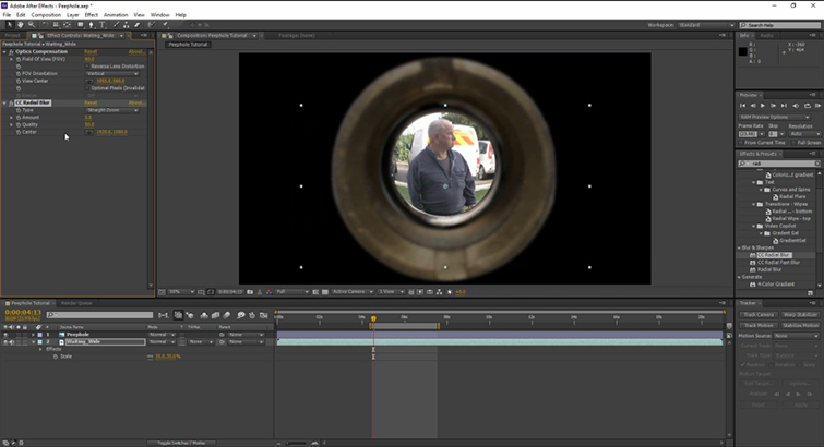 Video Tutorial: Create A Peephole POV in After Effects — In Progress