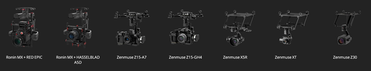 DJI Announces Three New Professional Video Drones: Gimbals