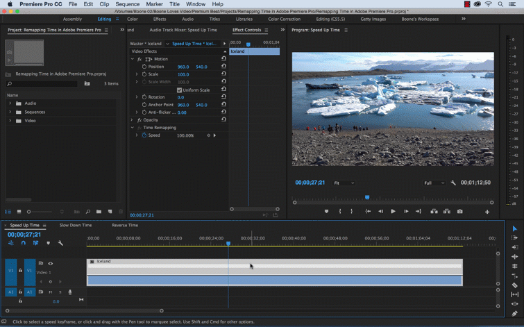 Video Tutorial: Time Remapping in Premiere Pro - Speed Up Time