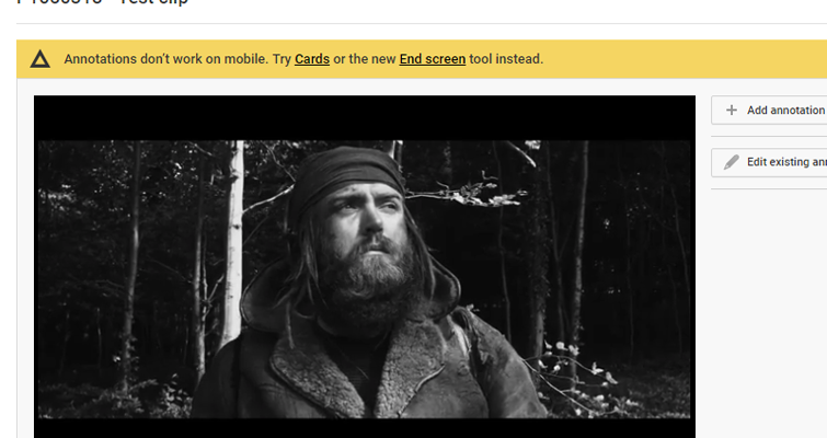 The End of YouTube Annotations — Error Message