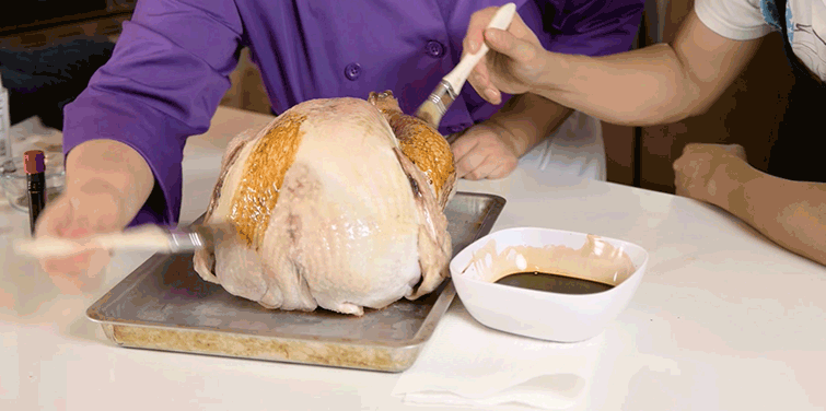 Food Styling Tips for Capturing the Ideal Holiday Meal: Painting the Turkey