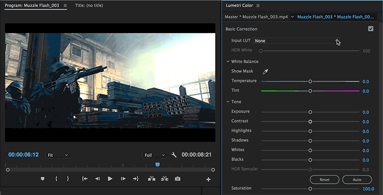 The Best Color Grading Software and Plugins for Video Editors - Premiere Pro Lumetri Basic Correction