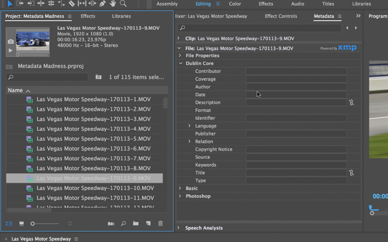 Harnessing the Power of Metadata in Premiere Pro