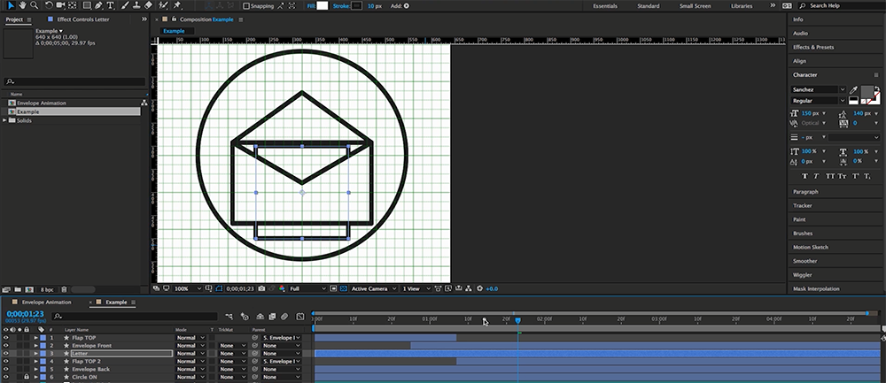 How to Create an Animated Envelope in After Effects — Step 6