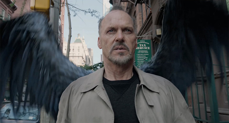 Composition Tactic: Intersecting Background Objects — Birdman