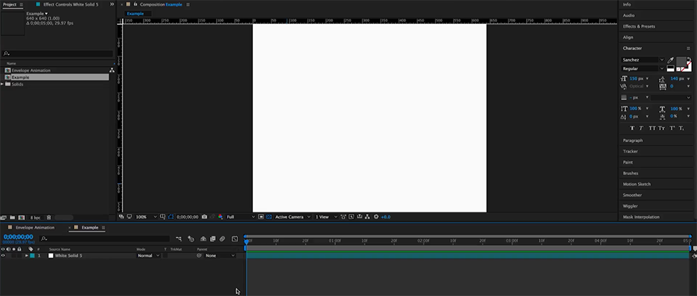 How to Create an Animated Envelope in After Effects — Step 1