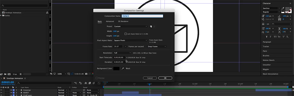 How to Create an Animated Envelope in After Effects — Step 0