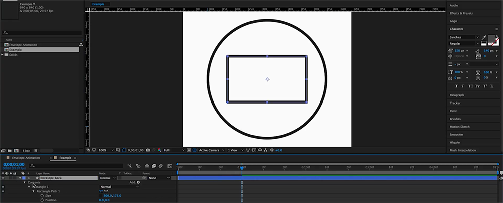 How to Create an Animated Envelope in After Effects — Step 3