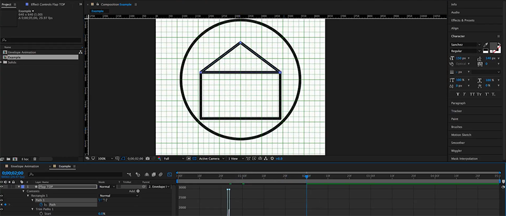 How to Create an Animated Envelope in After Effects — Step 4