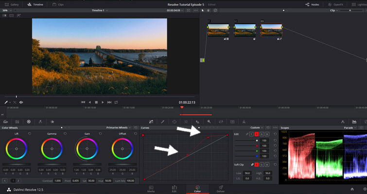 The Basics of Color Correcting With Curves — Midtones Control