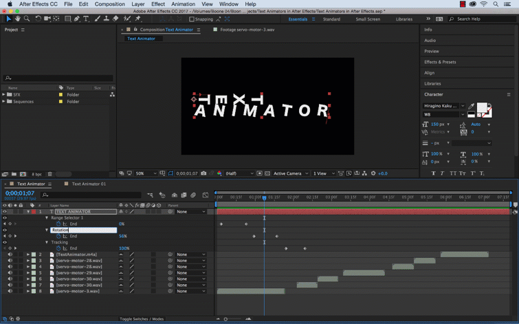 Animating Text in After Effects — Step 3