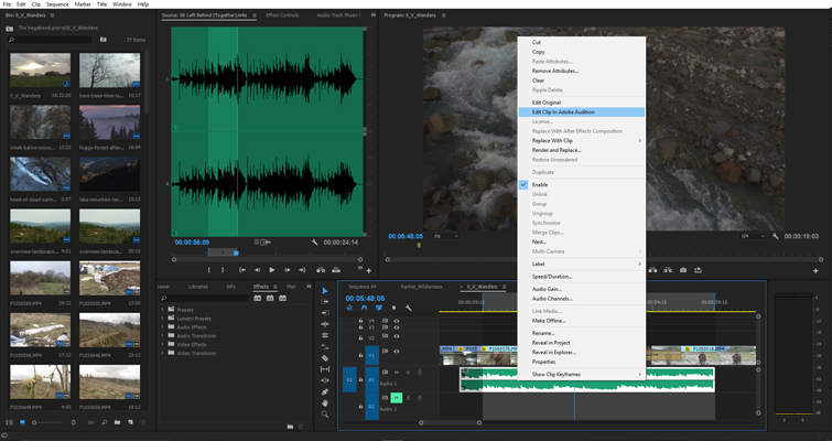 Quickly Send FLAC Files From Audition To Premiere Pro — Edit Clip