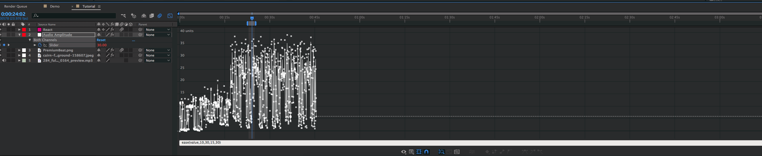 How to Create Audio Reaction Effects — Graph Editor