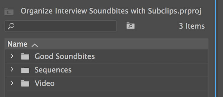 Organize Your Interviews Using Subclips in Premiere Pro — Get Organized Organize Your Interviews Using Subclips in Premiere Pro — Get Organized