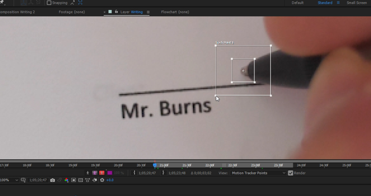 How to Create a Pen Camera in After Effects — Adjust Tracking