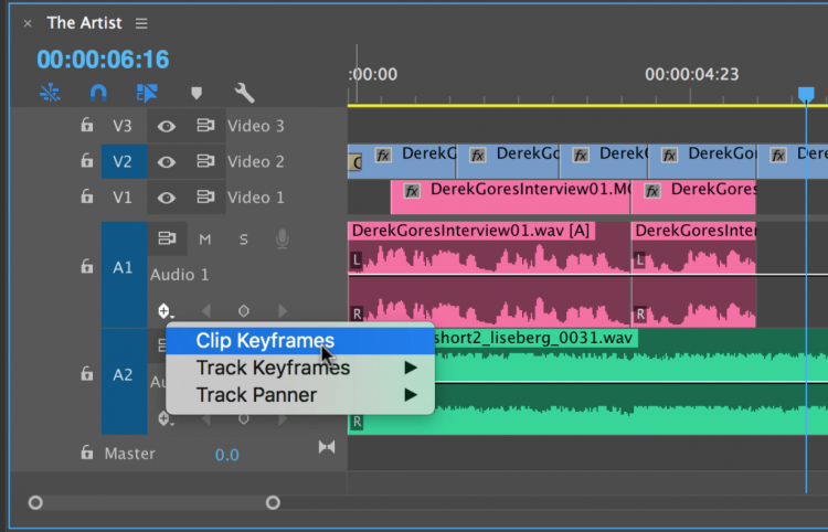 Audio Mixing in Premiere Pro's Clip Mixer — Display Options