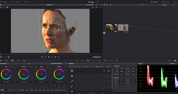 How To Make Someone Look Ill Without Makeup In DaVinci Resolve — Square Power Window