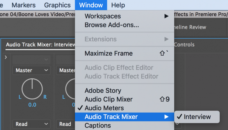 Improve Your Edits with Better Audio in Premiere Pro — Audio Track Mixer