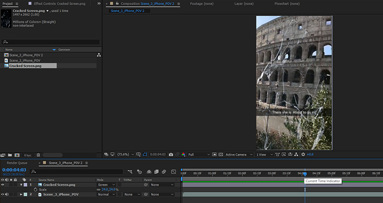 Create A Cracked Phone Screen Effect in After Effects — Change Blend Mode