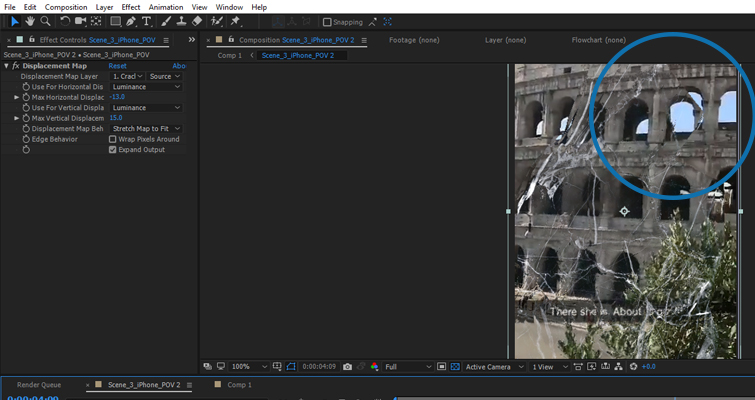 Create A Cracked Phone Screen Effect in After Effects — Displacement Settings