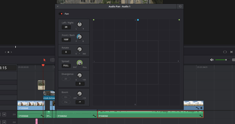 Here's The Lowdown on The Newest Audio Features in Resolve's Edit Page — Pan Controls