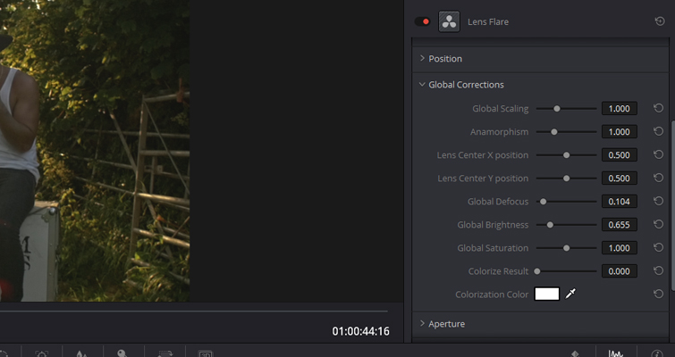 How to Create A Realistic Lens Flare In DaVinci Resolve — Elements Panel